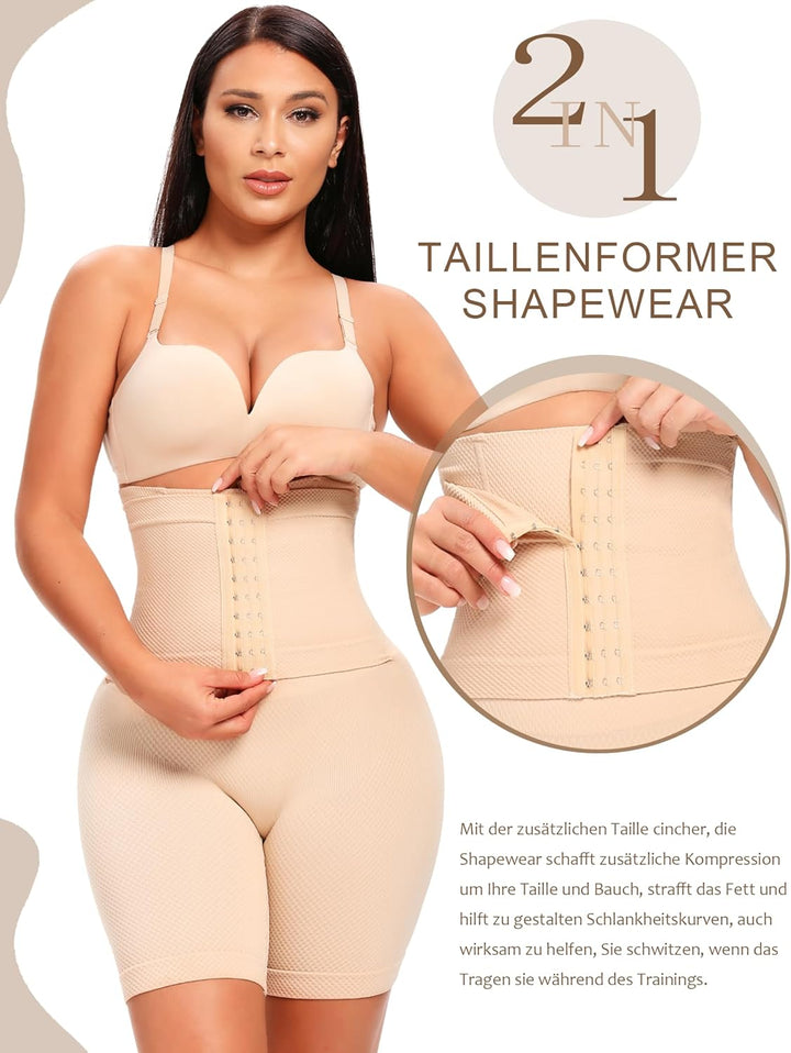 SURE YOU LIKE Taillenformer Shapewear Damen Bauchweg Miederpant Damen Bauchweg Unterhose Mit Korsett