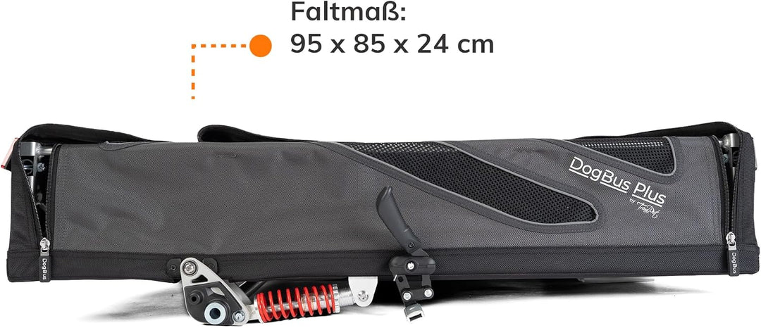 TrendPet DogBus Plus L - Gefederter Aluminium Fahrradanhänger für Hunde, Hundanhänger für grosse Hun