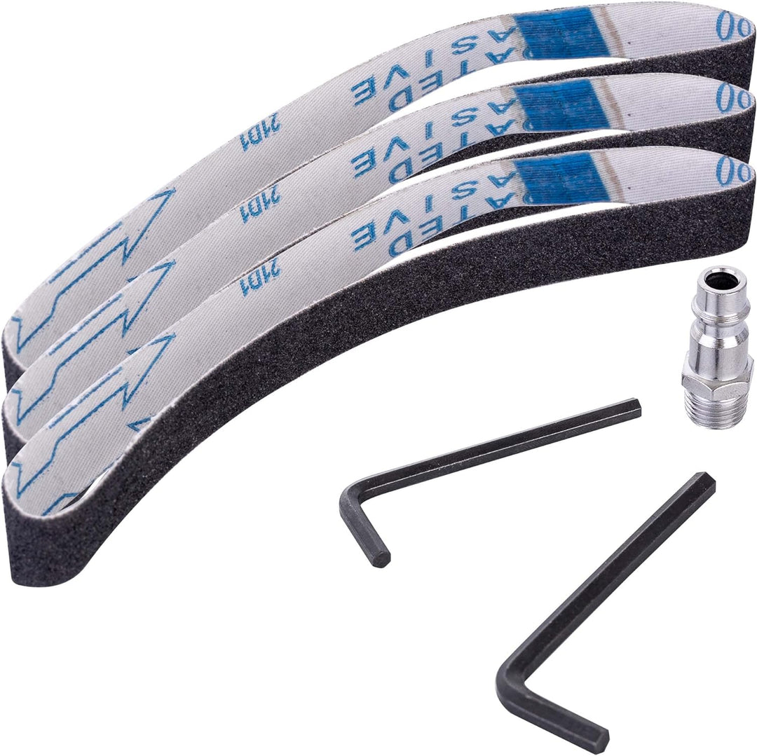 Druckluft Bandschleifmaschine Druckluftschleifer 20mm x 520mm Schleifbänder, 20mm x 520mm