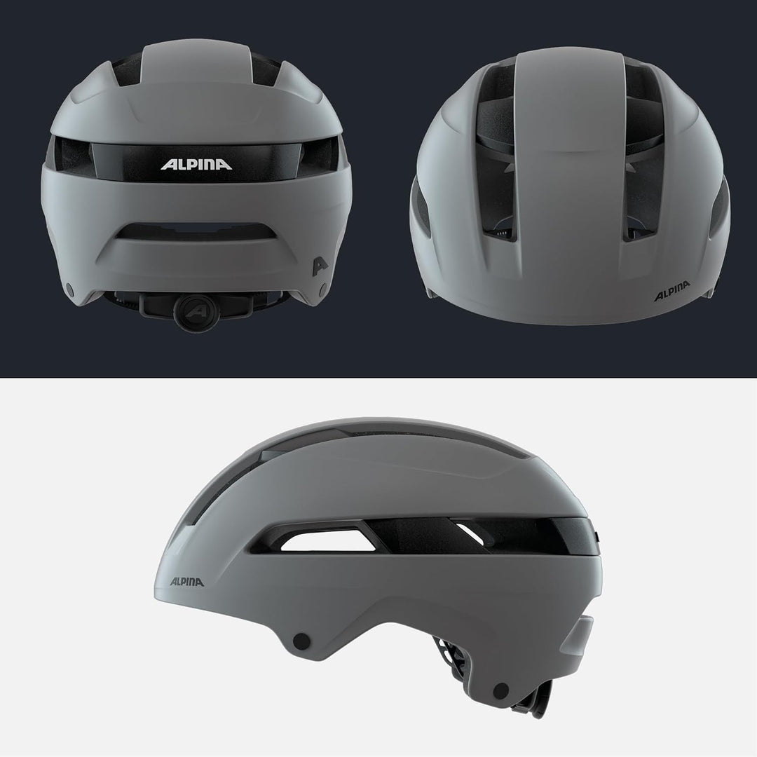 ALPINA SOHO - Extrem Robuster, Leichter & Individuell Anpassbarer Urban Fahrradhelm Für Erwachsene c