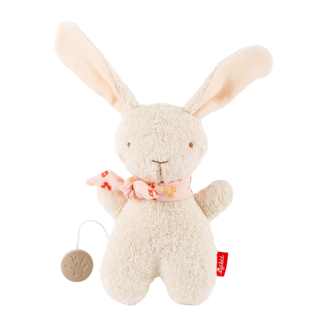 sigikid Spieluhr Hase weiss, Farmhouse Family - Babyspielzeug Kuscheltier waschbar mit entnehmbarem