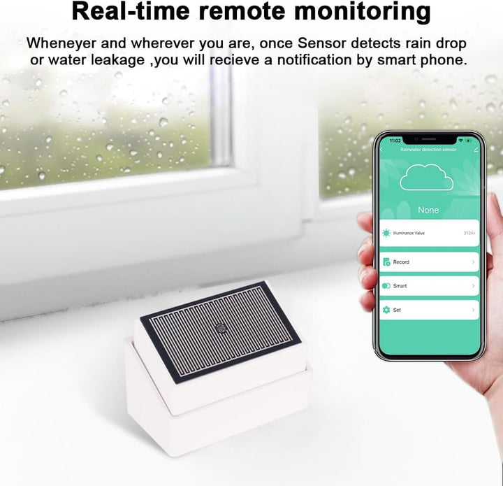 Haozee Tuya Zigbee Regensensor mit Lichtsensor, benötigt TUYA HUB, unterstützt Zigbee2mqtt Home Assi