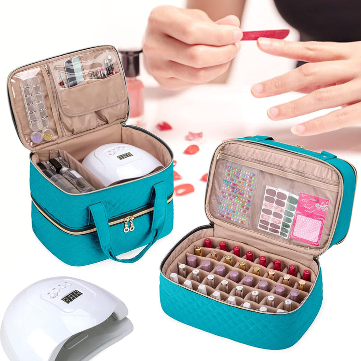 Yarwo Nagellack Tasche Organizer, Nagellack Aufbewahrung für 40 Flaschen Nagellack (bis zu 15 ML) un