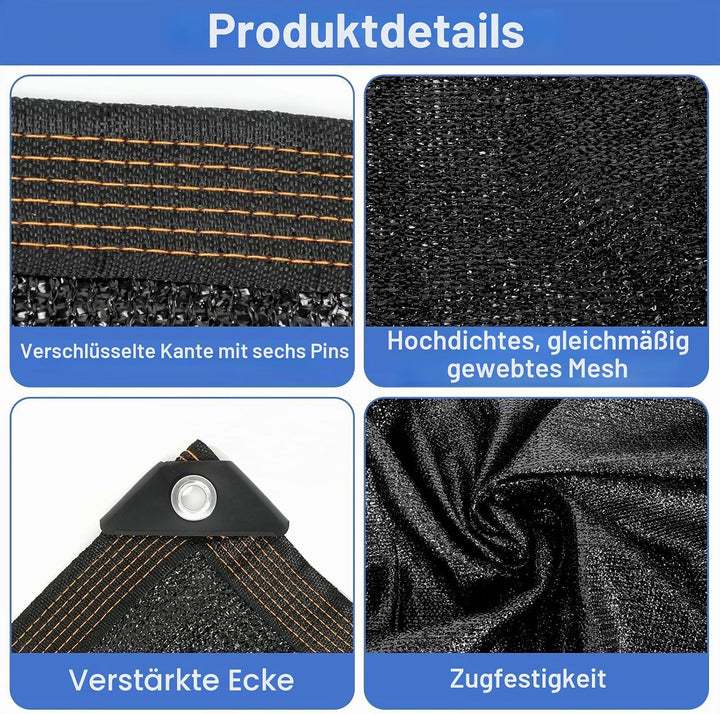Schattierungsnetz,Schattiernetz mit ösen,das zum Schutz vor Sonnenlicht und UV-Strahlen verwendet Wi
