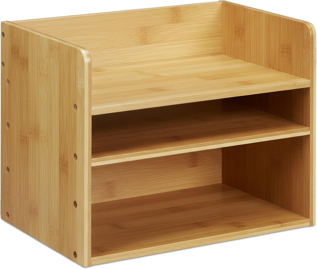 Relaxdays Schreibtisch Organizer, Briefablage A4, Notizzettel und Stifte ordnen, Schublade, Ordnungs