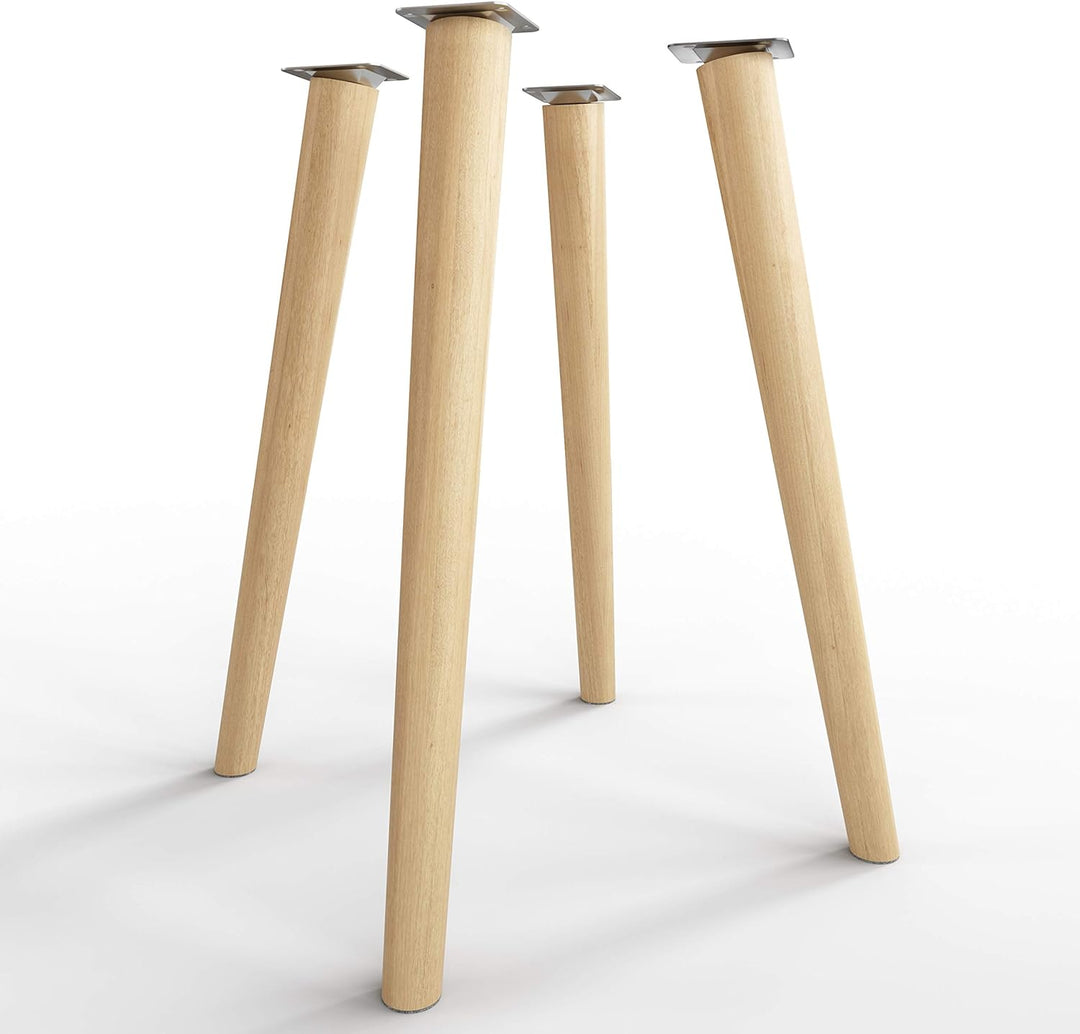 sossai® Holz-Möbelfüsse - Clif Round | Öl-Finish | Höhe: 45 cm | HMF2 | rund, konisch (schräge Ausfü