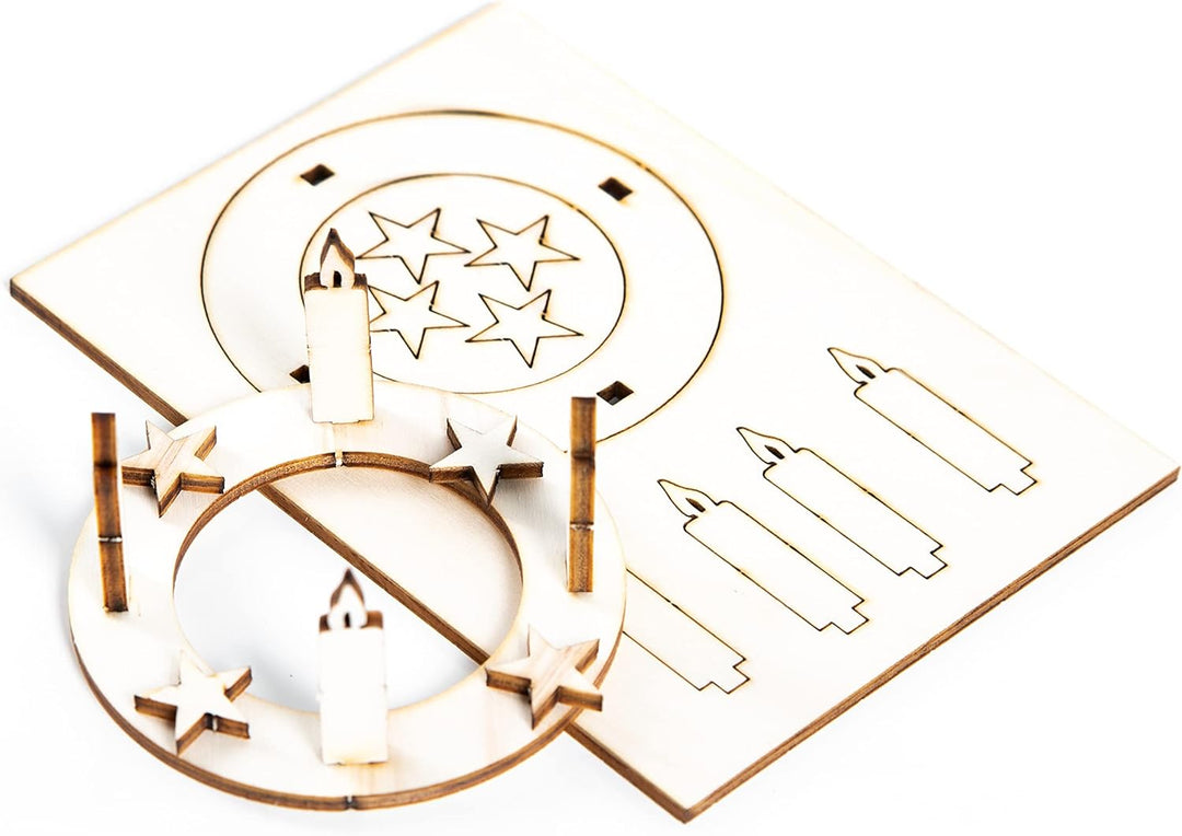 Logbuch-Verlag 10 Weihnachtskarten rot braun mit Rentieren - innen leer z. Beschriften & Bedrucken -