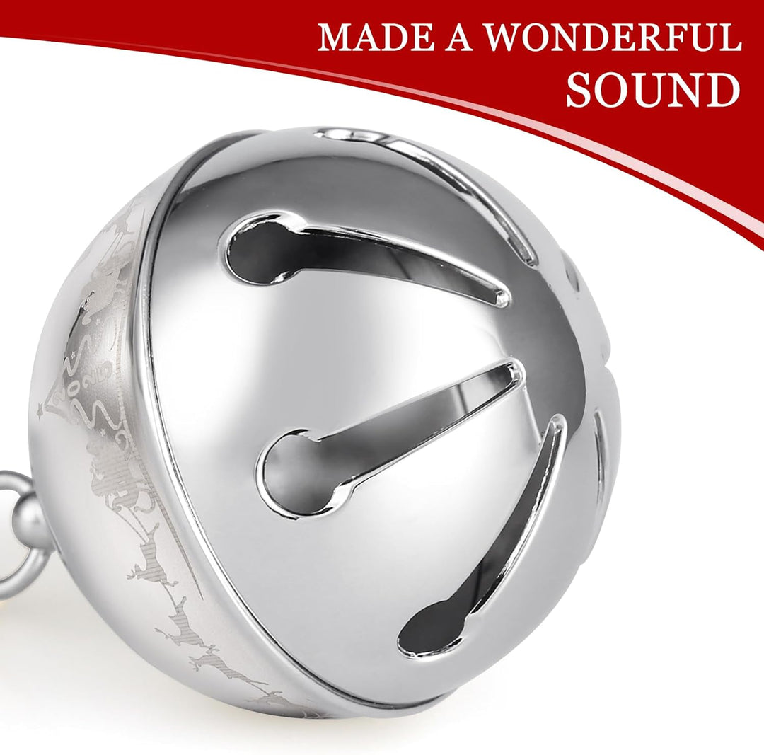 2023 Weihnachtsglocke Ornamente für Weihnachtsbaum, Schlittenglocke Dekoration Silber Glocke Ornamen