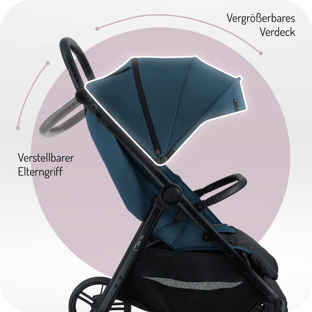MoMi Kinderbuggy CLARA, Kinderwagen ab dem 6. Lebensmonat, bis 22 kg Körpergewicht, 5-Punkt-Sicherhe