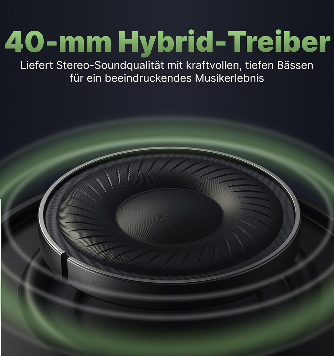 Hmusic MS04 4-Mic Aktive Noise Cancelling-Kopfhörer, 2 Mic ENC, 80H Spielzeit, Over-Ear-Bluetooth-Ko