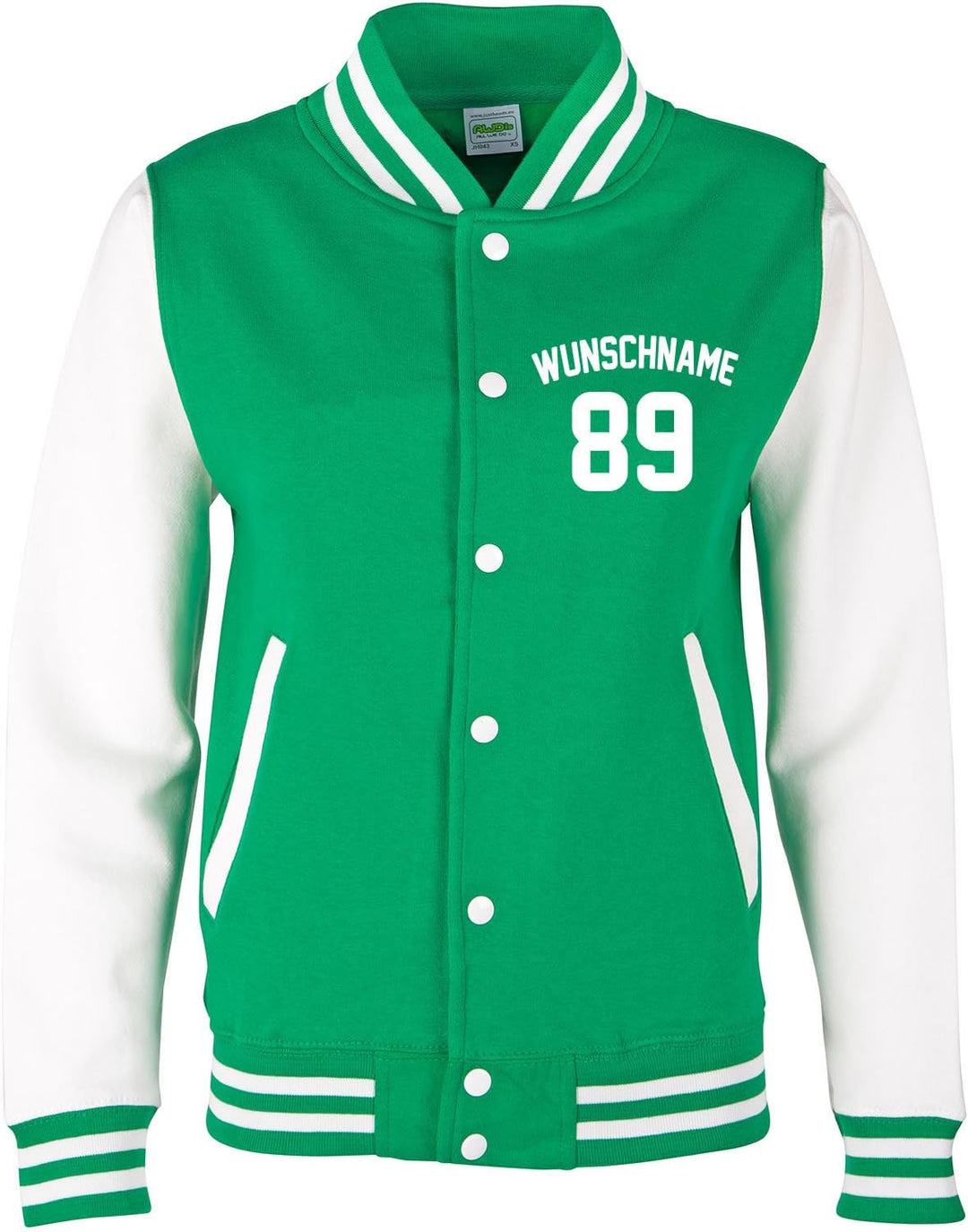 EZYshirt® Damen Herren Kinder College Jacke Athletic mit Wunschnamen und Wunschnummer | Baseball Jac