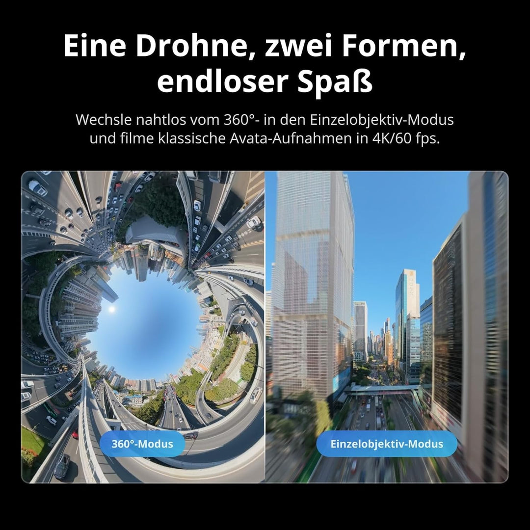 DJI Avata 360 Fly More Combo (RC 2) mit Zubehör, 360°-Drohne mit 1-Zoll-8K-Imaging für FPV- und Luft