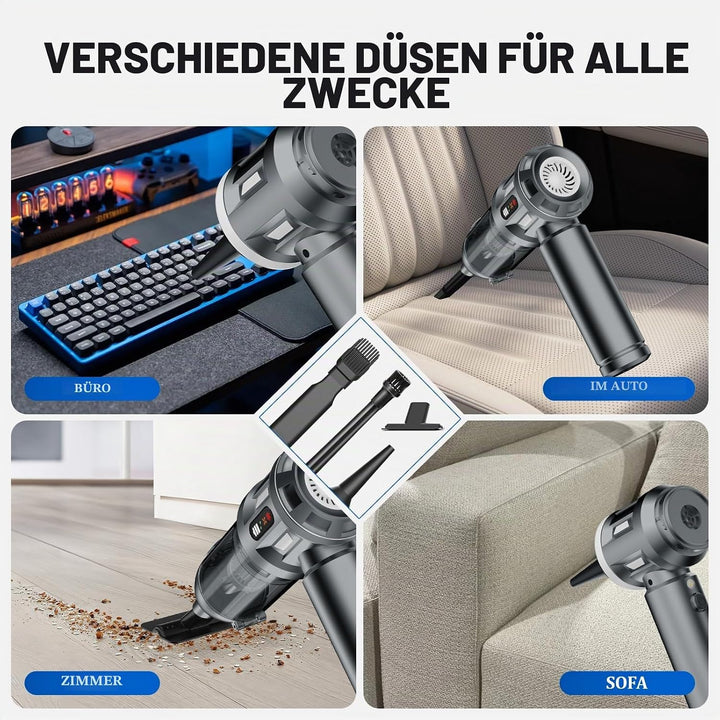 Kabelloser Handstaubsauger, 25000Pa Auto-Staubsauger, tragbarer Staubsauger mit bürstenlosem Motor,