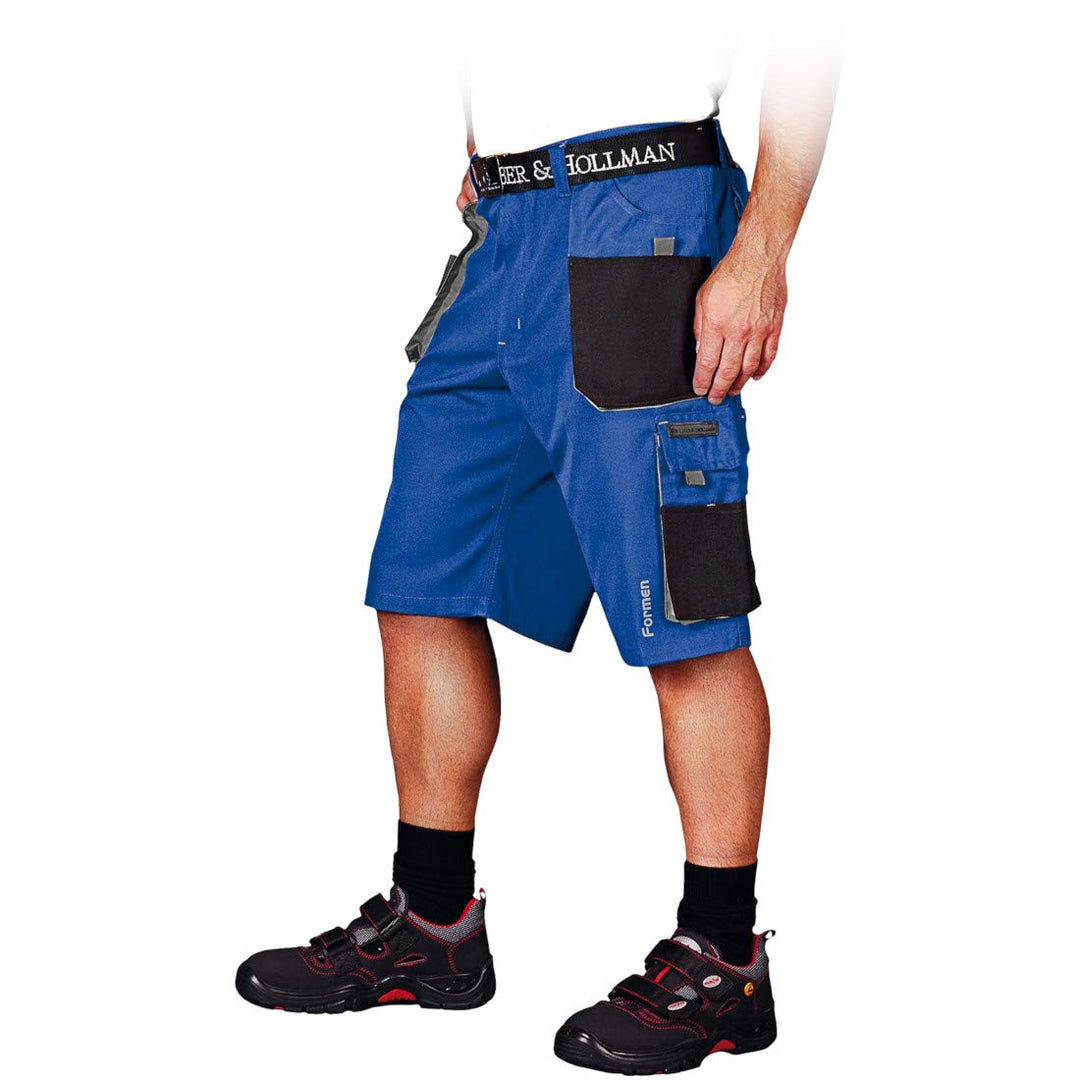 Leber &amp; Hollman Herren kurze Arbeitshose LH-FMN-TS, 65% Polyester 35% Baumwolle 270 g/m2, Bundhose m