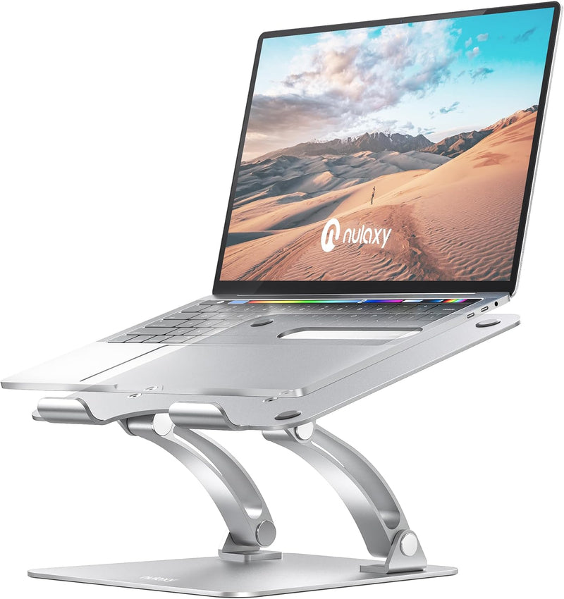 NULAXY Laptop Ständer, Höhenverstellbarer Belüfteter Laptop Halterung, Aluminium Notebook Ständer Ko