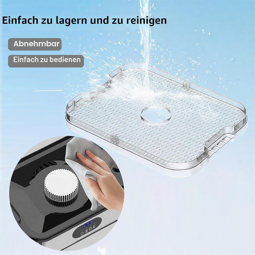 Dörrgerät für Lebensmittel, 8 Etagen, Temperaturkontrolle von 42 °C – 70 °C und Timer für 72 Stunden