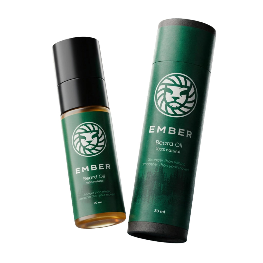 Ember Bartöl für Männer – 30ml – Natürlich mit Arganöl Mandelöl & Avocadoöl – Gegen Trockenheit Juck