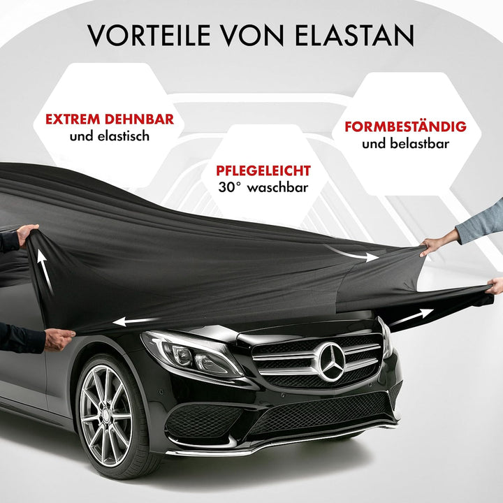 WALSER Premium Abdeckung Auto Indoor Stretch Plus Qualitätssieger Sehr Gut* Autoabdeckung Winter Aut