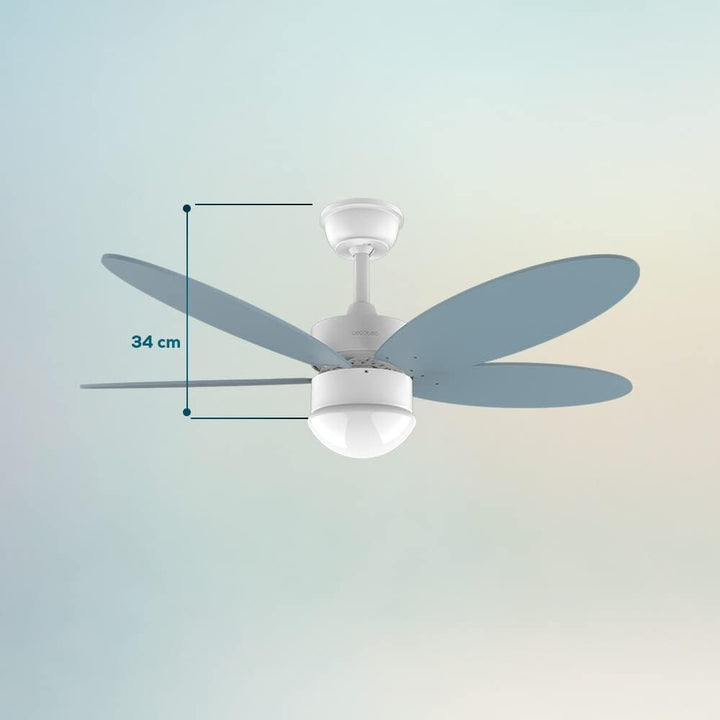 Cecotec Deckenventilator EnergySilence Aero 4260 Sky, 106 cm Spannweite | LED-Licht, 3 Lichtfarben,