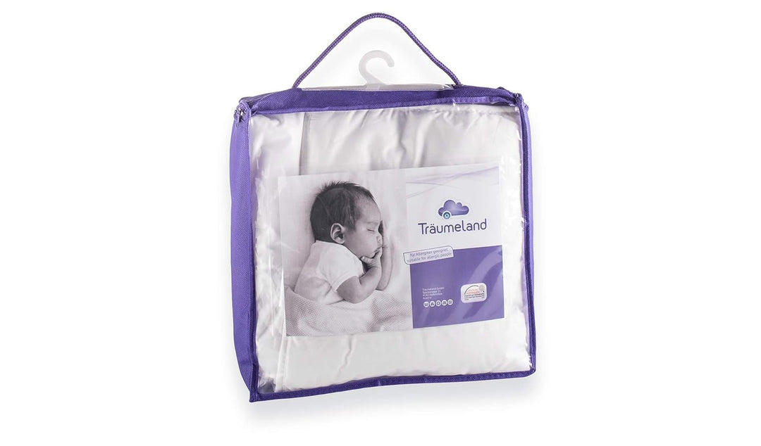 Träumeland T060562 Babydecke / Einziehdecke 'Daunenleicht' - Ganzjahresdecke mit 100% Daunen-Füllung