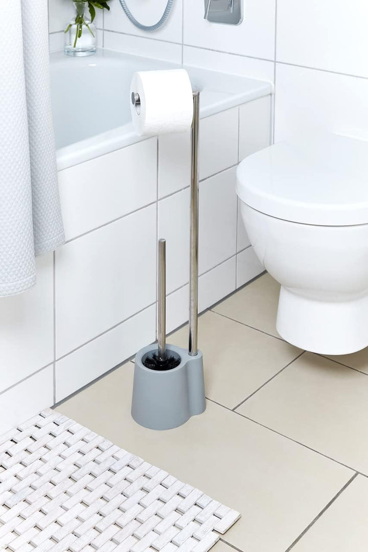 WENKO Stand WC-Garnitur Mod. Avola, freistehend, mit offenem WC-Bürstenhalter und Toilettenpapier-Ha