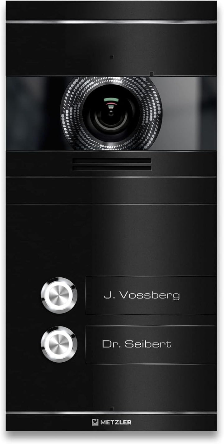 Metzler Video Türsprechanlage 2 Familienhaus | Türklingel mit Kamera FullHD | Opt. 7" Monitor | Smar
