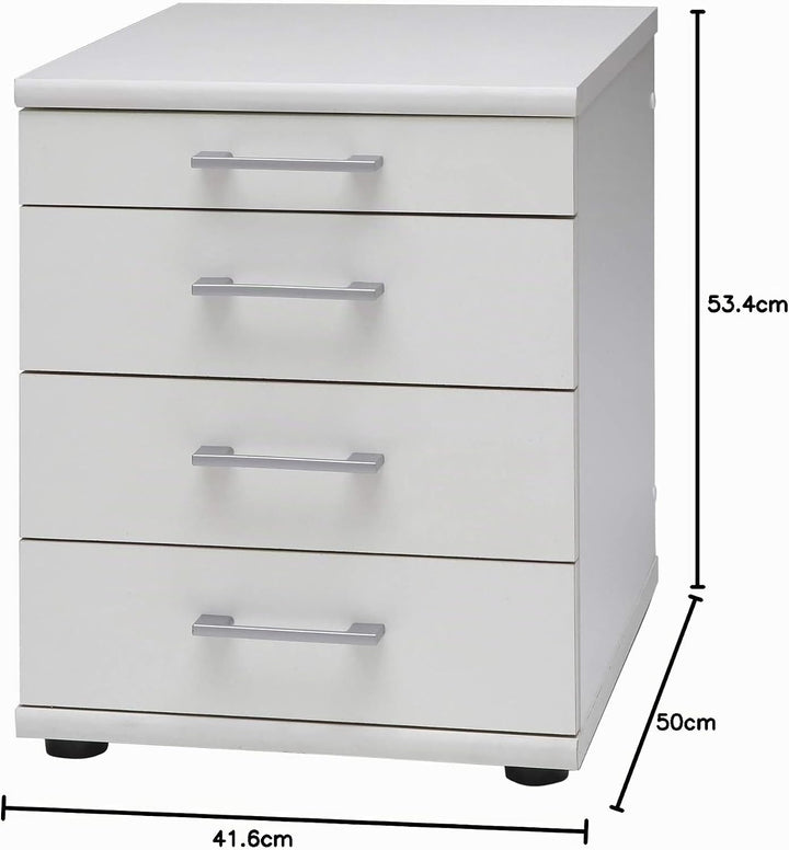Möbelpartner Milo Büro-Container, weiss, ca. 41,6 x 50,0 x 53,4 cm ca. 41,6 x 50,0 x 53,4 cm Weiss,