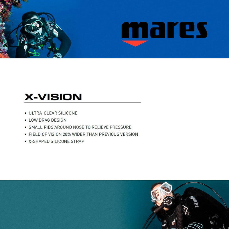 Mares X-Vision Tauchmaske schwarz/grün, schwarz/grün