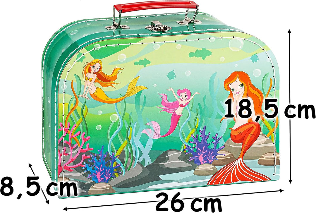 alles-meine.de GmbH Koffer/Kinderkoffer - GROss - Meerjungfrau - Nixe &amp; Fische - 26 cm - ideal für S