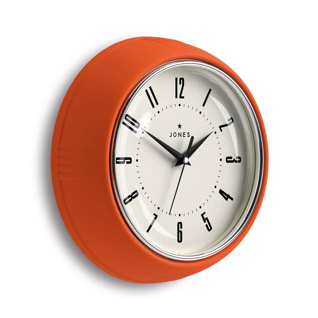 JONES CLOCKS® Ketchup-Wanduhr, Retro-Design, perfekt für die Küche, Heimbüro, Schlafzimmer 25cm (Ora