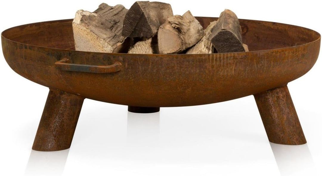 DECORAS Stahl-Feuerschale (Durchmesser: 80 cm/Höhe: 23 cm) - Feuerstelle - Feuerkorb Made in Germany