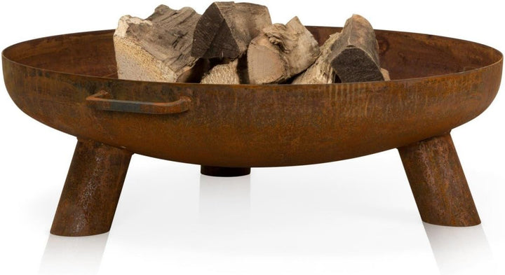 DECORAS Stahl-Feuerschale (Durchmesser: 80 cm/Höhe: 23 cm) - Feuerstelle - Feuerkorb Made in Germany