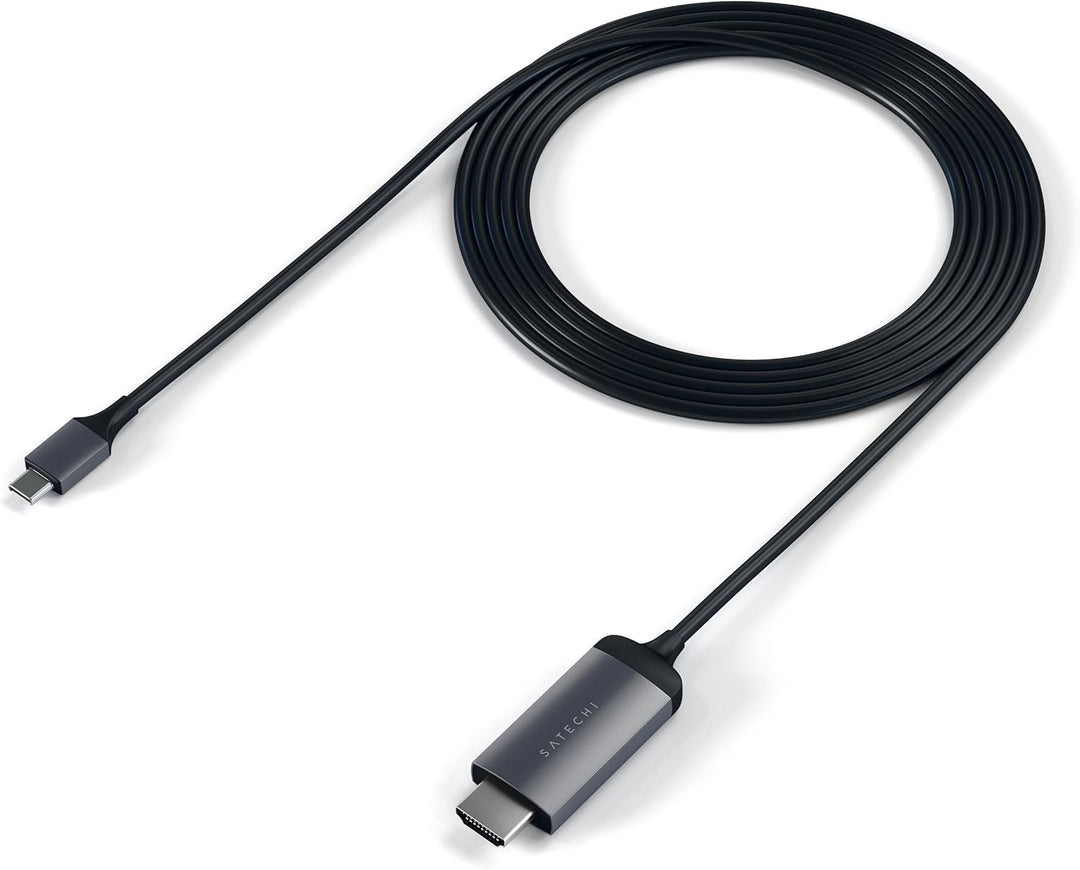 SATECHI Aluminium USB-C auf HDMI Kabel, 4K 60Hz, für MacBook Pro, Air M2, M1, iPad Pro, Air M2, M1,