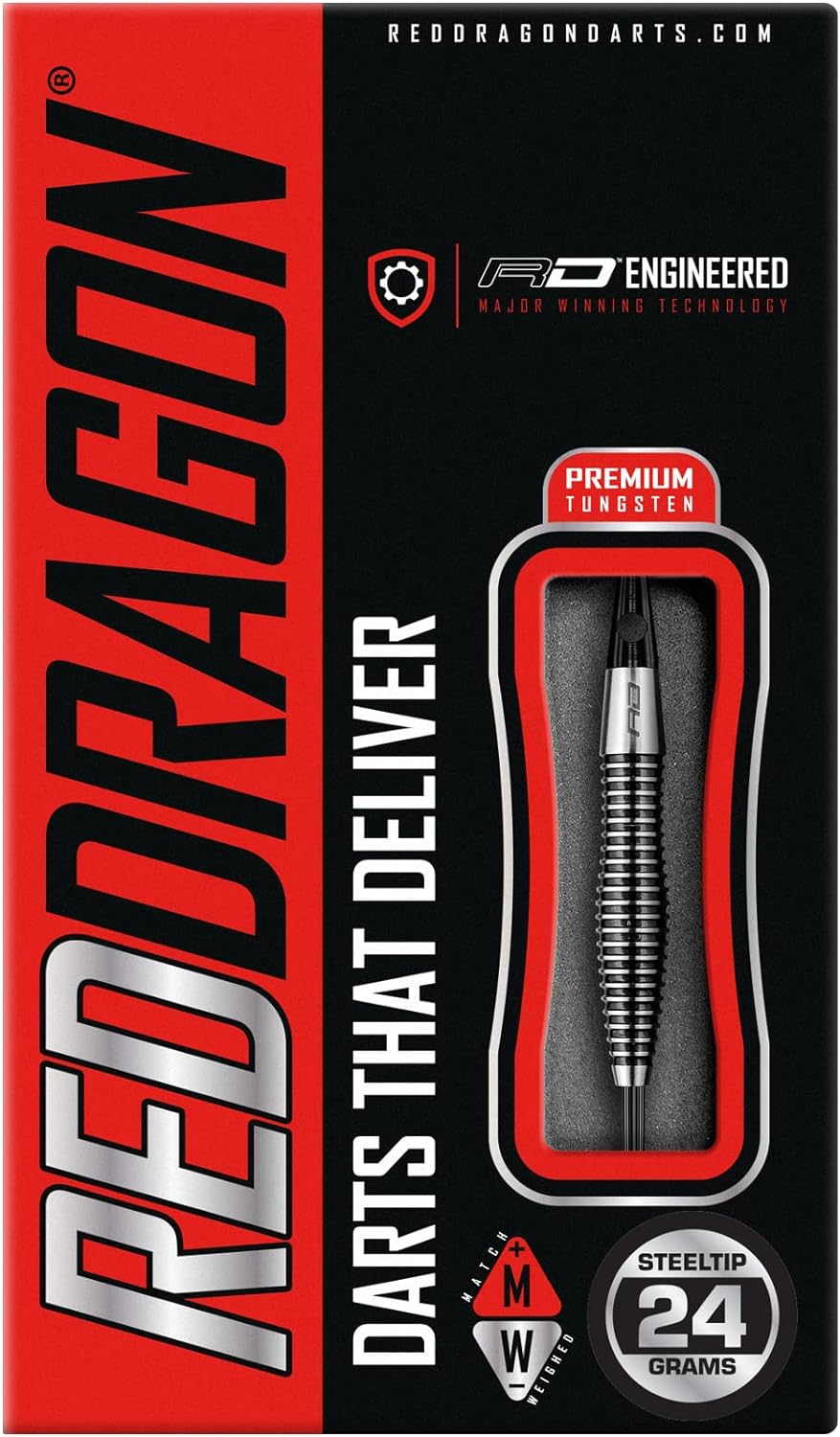 RED DRAGON Lethal Magic 21g, 24g oder 26g Tungsten Darts mit Flights und Schäfte 24.0 Gramm, 24.0 Gr