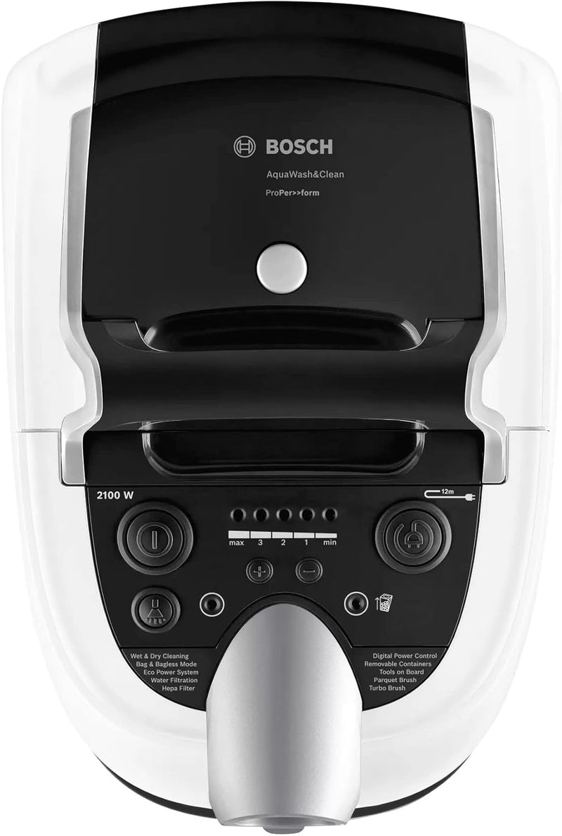 Bosch BWD421PRO Beutelloser Staubsauger, Weiss, Schwarz, Weiss, 2100 W