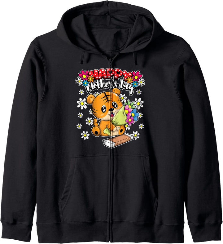 Happy Mother's Day - Ich liebe meine Mutter - Tiger Kapuzenjacke