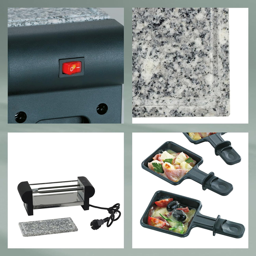 Kela 66493 Raclette mit Granitplatte, Für 2 Personen, 350 W, 230 V,