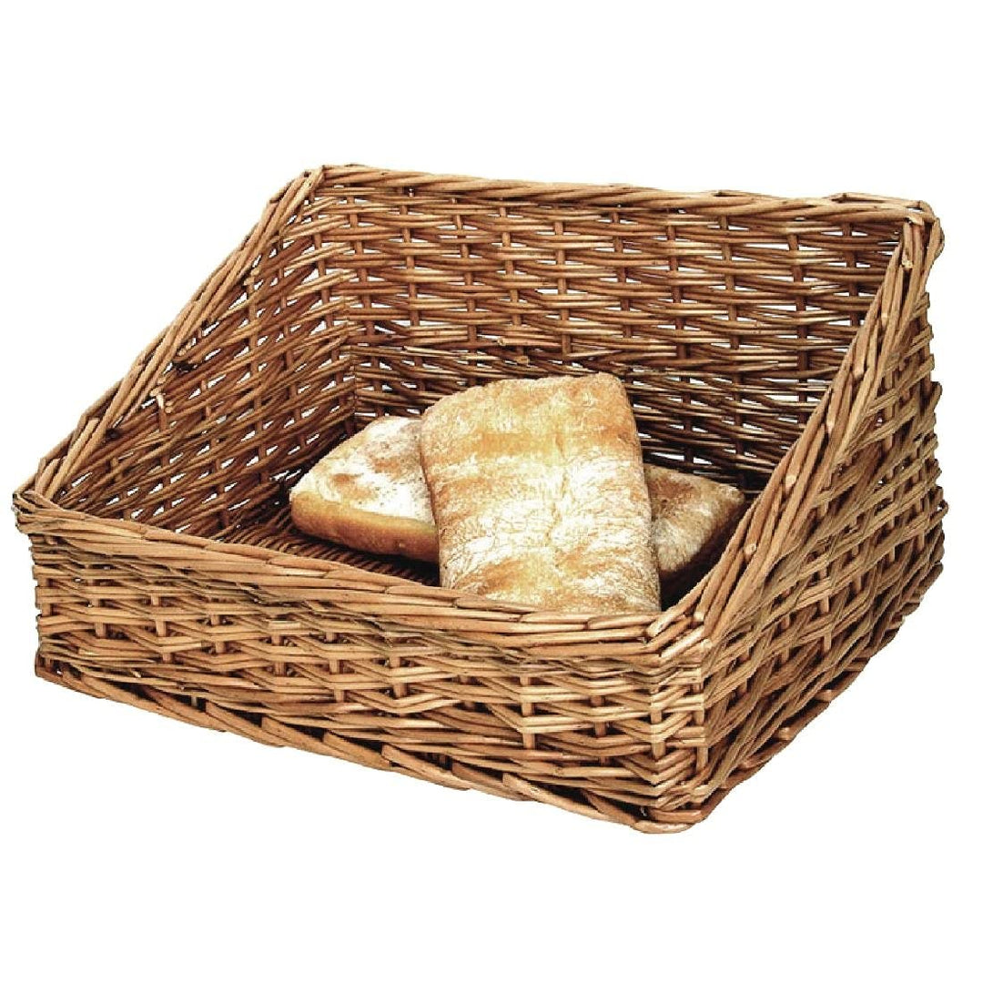 Olympia Brot-Display-Weidenkorb, 510 mm, natürliche Farbe, Grösse: 200 x 510 x 400 mm, robuster Weid