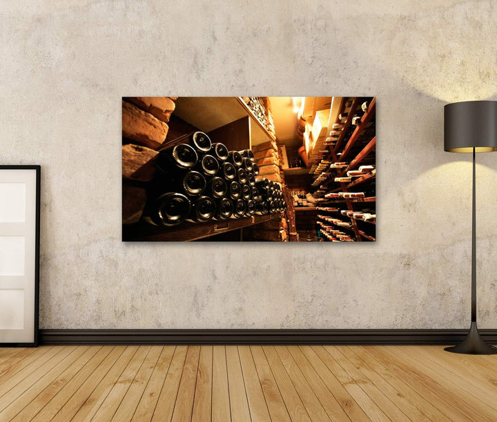 islandburner Bild auf Leinwand Weinkeller In Kleinen Französisch Restaraunt Wandbild Poster Kunstdru