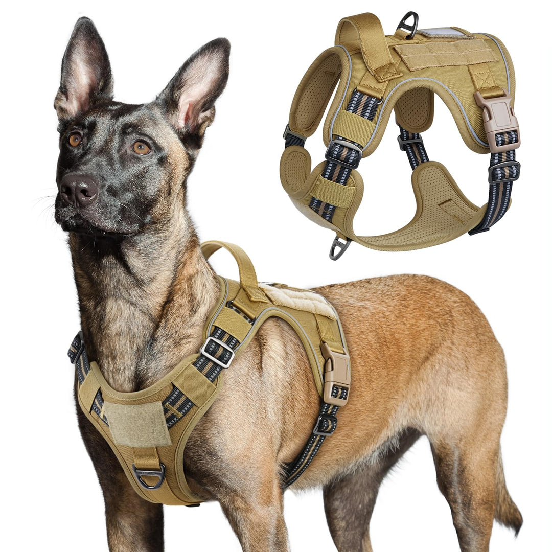 rabbitgoo Hundegeschirr Grosse Hunde, Anti Zug Geschirr Hund Verstellbar mit Griffe Verbreitert, Rob