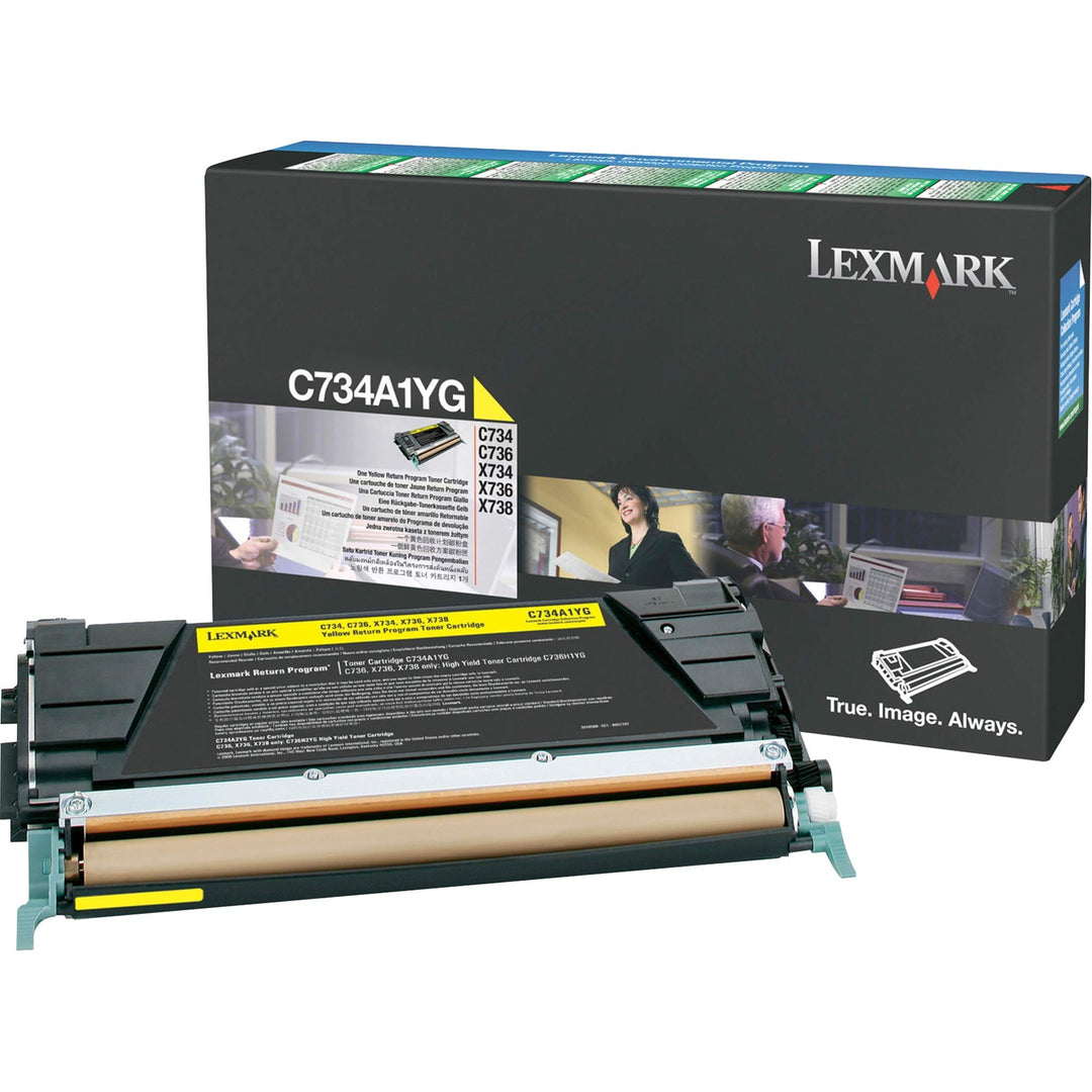 Lexmark C734A1YG C734, X734 Tonerkartusche 6.000 Seiten Rückgabe, gelb, Gelb