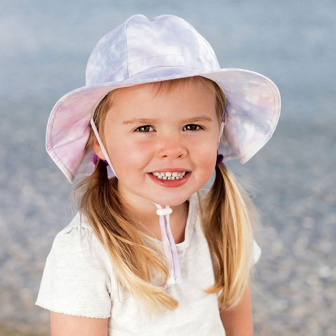 Jan & Jul Grow-with-Me Baumwoll-Flapper Sonnenhut für Babys und Kinder 6-24 Monate Cotton Candy Tie-
