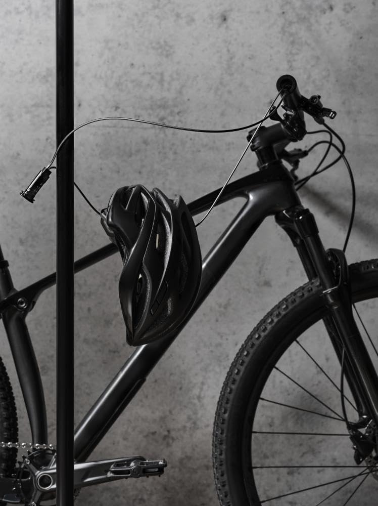Fahrradschloss im Lenker – 130 cm Zahlenschloss – unauffällig & leicht – für gerade Lenker – Alumini