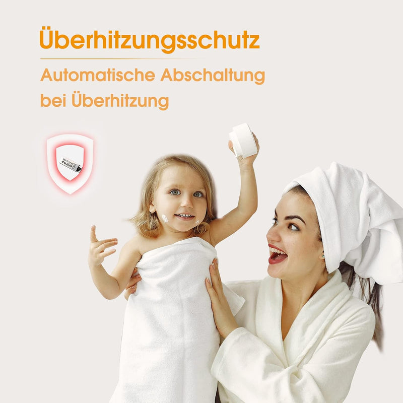 Infrarotheizung Spiegel mit LED Beleuchtung 450 Watt - Spiegelheizung Infrarot - Badspiegel 80x60 CM