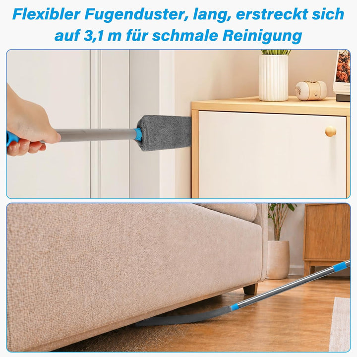 marysgift 2,9 M Teleskop Fensterwischer Abzieher Set, Staubwedel Teleskop,2 in 1 Teleskopstange Fens