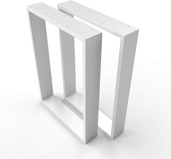 sossai® XXL Stahl Tischkufen TKK3 | Rahmenprofil: 100 mm x 20 mm | Breite 70 cm x Höhe 72 cm | Farbe