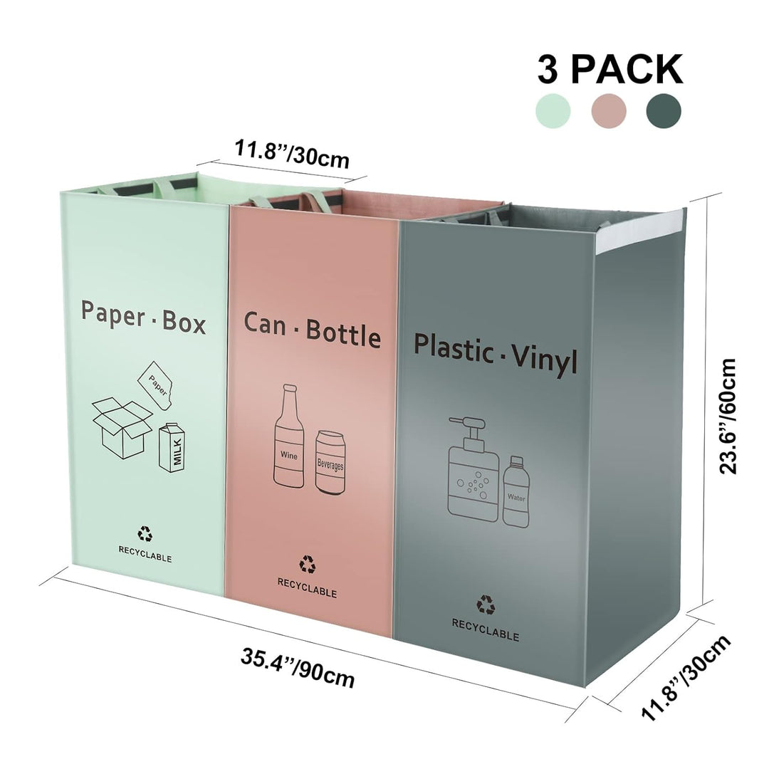 JIALAI HOME Separate Recycling-Müllbeutel für Küche und Zuhause – 42 Gallonen Recyclingbehälter (ros