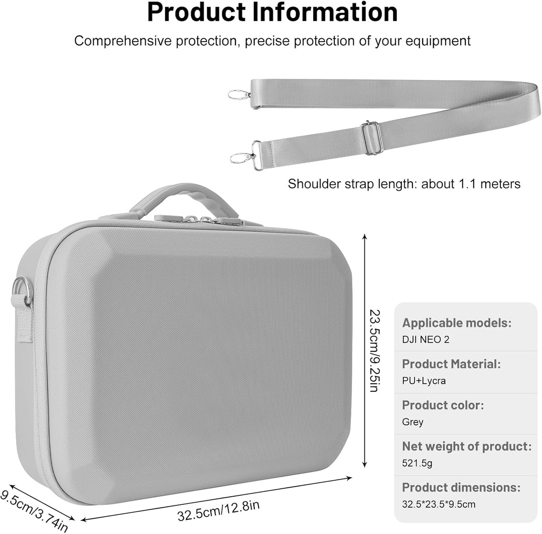 Tasche für DJI Neo 2 Case, Tragetasche für DJI Neo 2 Fly More Combo Zubehör, Kompakte Reisetasche fü