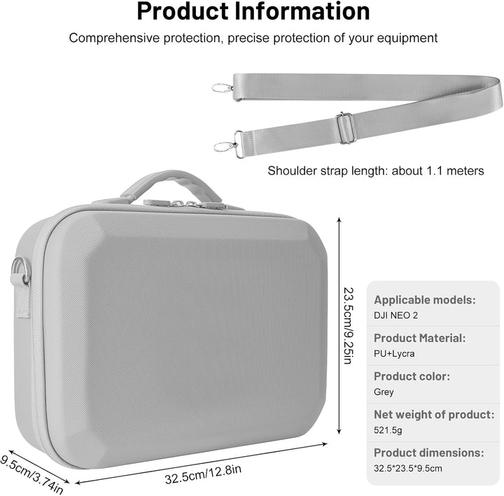 Tasche für DJI Neo 2 Case, Tragetasche für DJI Neo 2 Fly More Combo Zubehör, Kompakte Reisetasche fü
