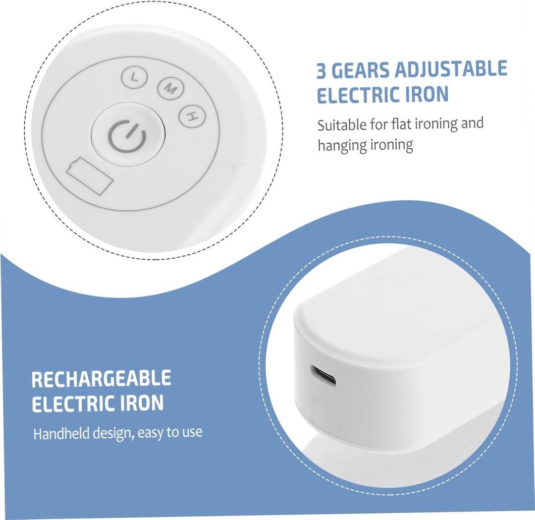 Toyvian Tragbares Mini Handheld Elektrisches Bügeleisen Kabellos für Heim und Reise Praktisches Garm
